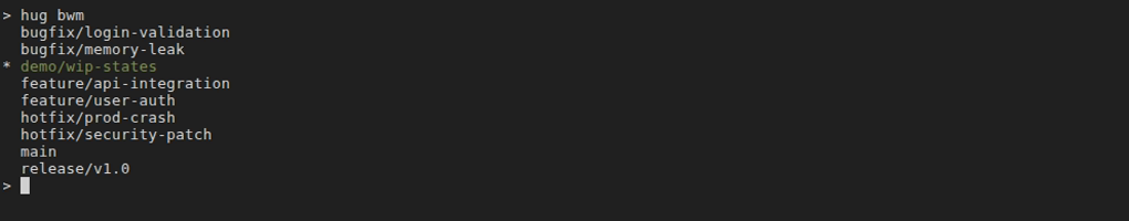hug bwm example