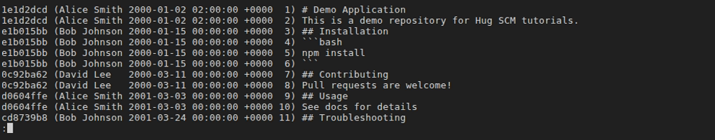 hug fblame example