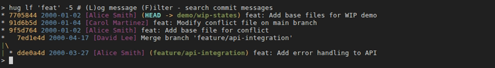 hug lf example