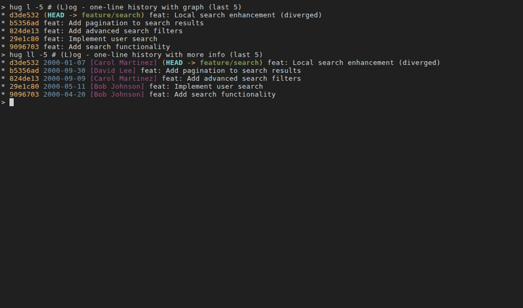 hug ll example